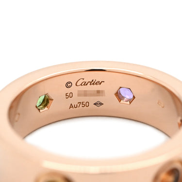カルティエ Cartier ラブリング マルチカラーストーン B4087800 ピンクゴールドXマルチカラー K18PG マルチストーン #50(JP10) リング 指輪 750 18K 18金 10号