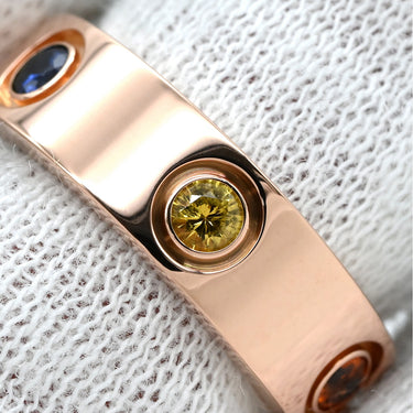 カルティエ Cartier ラブリング マルチカラーストーン B4087800 ピンクゴールドXマルチカラー K18PG マルチストーン #50(JP10) リング 指輪 750 18K 18金 10号