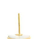 カルティエ Cartier アミュレット ドゥ ピアス ホワイト×イエローゴールド K18YG ダイヤモンド マザーオブパール ピアス 白 1Pダイヤ 750 18K YG シェル