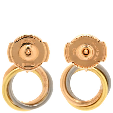 カルティエ Cartier トリニティ ダイヤ ホワイトゴールドXイエローゴールドXピンクゴールド K18YG K18PG K18WG ダイヤモンド ピアス 1Pダイヤ 3連 18K 750 YG PG WG