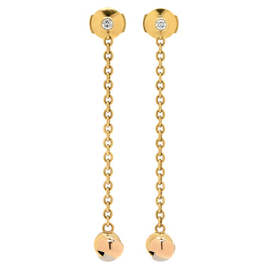 カルティエ Cartier ベビートリニティ 1Pダイヤ B8020800 ホワイトゴールド×イエローゴールド×ピンクゴールド K18YG K18PG K18WG ピアス 3カラー 18K 750AU ドロップ スイング
