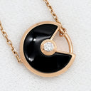 カルティエ Cartier アミュレット ドゥ XS ブラック×ピンクゴールド K18PG ダイヤモンド オニキス ブレスレット 黒 1Pダイヤモンド 750 18金