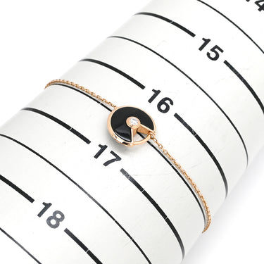 カルティエ Cartier アミュレット ドゥ XS ブラック×ピンクゴールド K18PG ダイヤモンド オニキス ブレスレット 黒 1Pダイヤモンド 750 18金
