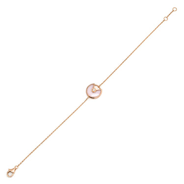 カルティエ Cartier アミュレット ドゥ XS ピンク×ピンクゴールド K18PG ダイヤモンド ピンクオパール ブレスレット 1Pダイヤモンド 750 18K