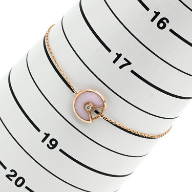 カルティエ Cartier アミュレット ドゥ XS ピンク×ピンクゴールド K18PG ダイヤモンド ピンクオパール ブレスレット 1Pダイヤモンド 750 18K