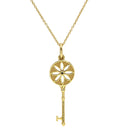 ティファニー Tiffany & Co デイジー キー ペンダント イエローゴールド K18YG ダイヤモンド ネックレス 750 18K YG 1P ダイヤ