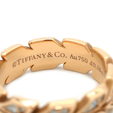 ティファニー Tiffany & Co ビクトリア ヴァイン ダイヤ ローズゴールド K18PG ダイヤモンド リング 指輪 PG ヴィクトリア T&Co. Au750 18K リーフ 葉 13号