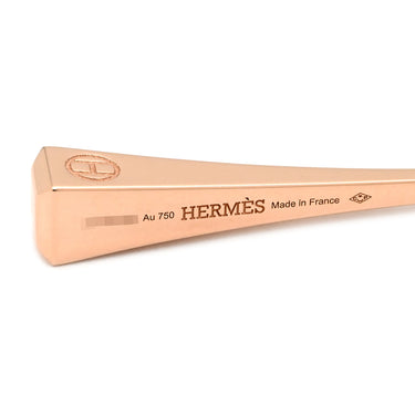 エルメス HERMES クルー ドゥ フォルジュ ローズゴールド K18PG ピアス ピンクゴールド 18K 750 フックピアス