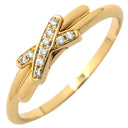 ショーメ CHAUMET ジュ ドゥ リアン ダイヤリング 081218 イエローゴールド K18YG ダイヤモンド #51(JP11) リング 指輪 18K 750 YG 10石 クロスモチーフ 10号