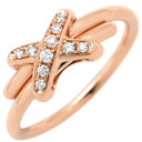 ショーメ CHAUMET ジュ ドゥ リアン ダイヤモンド 081239-058 ピンクゴールド K18PG ダイヤモンド #58 リング 指輪 Au750 18K 10石 10粒 クロス Xモチーフ 17号