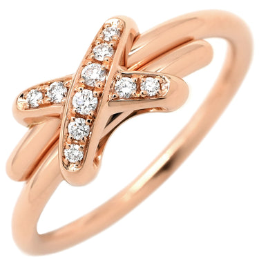ショーメ CHAUMET ジュ ドゥ リアン ダイヤモンド 081239-058 ピンクゴールド K18PG ダイヤモンド #58 リング 指輪 Au750 18K 10石 10粒 クロス Xモチーフ 17号