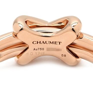 ショーメ CHAUMET ジュ ドゥ リアン ダイヤモンド 081239-058 ピンクゴールド K18PG ダイヤモンド #58 リング 指輪 Au750 18K 10石 10粒 クロス Xモチーフ 17号
