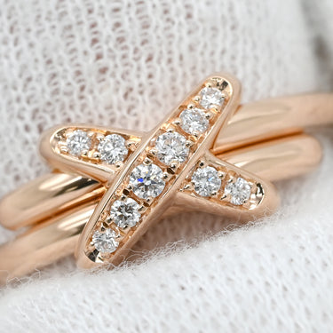 ショーメ CHAUMET ジュ ドゥ リアン ダイヤモンド 081239-058 ピンクゴールド K18PG ダイヤモンド #58 リング 指輪 Au750 18K 10石 10粒 クロス Xモチーフ 17号