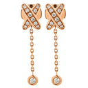 ショーメ CHAUMET ジュ ドゥ リアン ダイヤ ピンクゴールド K18PG ダイヤモンド ピアス 750 18K PG ドロップ スウィング