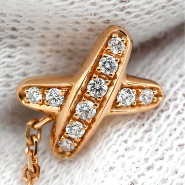 ショーメ CHAUMET ジュ ドゥ リアン ダイヤ ピンクゴールド K18PG ダイヤモンド ピアス 750 18K PG ドロップ スウィング