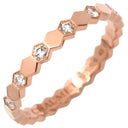 ショーメ CHAUMET ビー ドゥ ショーメ ダイヤ 081890 ピンクゴールド K18PG ダイヤモンド #49(JP9) リング 指輪 ビーマイラブ ハニカム 13石 8.5号