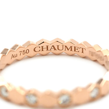 ショーメ CHAUMET ビー ドゥ ショーメ ダイヤ 081890 ピンクゴールド K18PG ダイヤモンド #49(JP9) リング 指輪 ビーマイラブ ハニカム 13石 8.5号