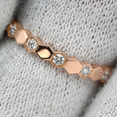 ショーメ CHAUMET ビー ドゥ ショーメ ダイヤ 081890 ピンクゴールド K18PG ダイヤモンド #49(JP9) リング 指輪 ビーマイラブ ハニカム 13石 8.5号