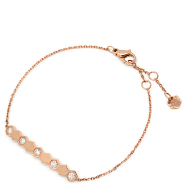 ショーメ CHAUMET ビー ドゥ ショーメ ダイヤモンド 084679 ピンクゴールド K18PG ダイヤモンド ブレスレット ビーマイラブ ハニカム