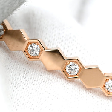 ショーメ CHAUMET ビー ドゥ ショーメ ダイヤモンド 084679 ピンクゴールド K18PG ダイヤモンド ブレスレット ビーマイラブ ハニカム