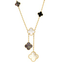 ヴァンクリーフアーペル Van Cleef & Arpels マジック アルハンブラ 6モチーフ VCARD79200 イエローゴールド×マルチカラー K18YG オニキス ホワイトマザーオブパール グレーマザーオブパール ネックレス