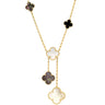 ヴァンクリーフアーペル Van Cleef & Arpels マジック アルハンブラ 6モチーフ VCARD79200 イエローゴールド×マルチカラー K18YG オニキス ホワイトマザーオブパール グレーマザーオブパール ネックレス