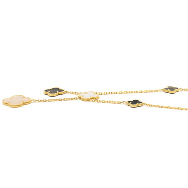 ヴァンクリーフアーペル Van Cleef & Arpels マジック アルハンブラ 6モチーフ VCARD79200 イエローゴールド×マルチカラー K18YG オニキス ホワイトマザーオブパール グレーマザーオブパール ネックレス