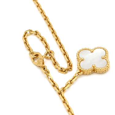 ヴァンクリーフアーペル Van Cleef & Arpels マジック アルハンブラ 6モチーフ VCARD79200 イエローゴールド×マルチカラー K18YG オニキス ホワイトマザーオブパール グレーマザーオブパール ネックレス