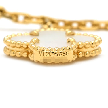 ヴァンクリーフアーペル Van Cleef & Arpels マジック アルハンブラ 6モチーフ VCARD79200 イエローゴールド×マルチカラー K18YG オニキス ホワイトマザーオブパール グレーマザーオブパール ネックレス