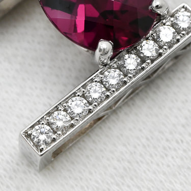 タサキ TASAKI ロードライトガーネット ダイヤモンド レッド×ホワイトゴールド K18WG ダイヤモンド ロードライトガーネット ペンダントトップ TASAKI 大粒 ネックレストップ 18K 750 WG