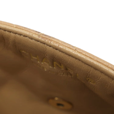 シャネル CHANEL マトラッセ チェーンショルダー ベージュ キャビアスキン ショルダーバッグ ゴールド金具 シングルフラップ ココマーク