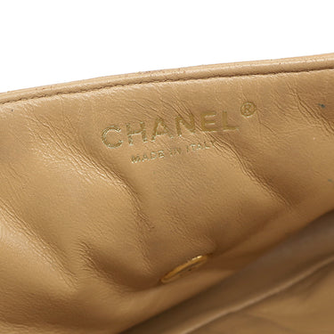 シャネル CHANEL マトラッセ チェーンショルダー ベージュ キャビアスキン ショルダーバッグ ゴールド金具 シングルフラップ ココマーク
