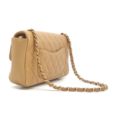 シャネル CHANEL マトラッセ チェーンショルダー ベージュ キャビアスキン ショルダーバッグ ゴールド金具 シングルフラップ ココマーク