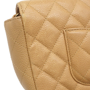 シャネル CHANEL マトラッセ チェーンショルダー ベージュ キャビアスキン ショルダーバッグ ゴールド金具 シングルフラップ ココマーク