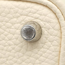 エルメス HERMES ピコタンロック PM カザック ライム×ナタ トリヨンクレマンス ハンドバッグ シルバー金具 黄色 アイボリー