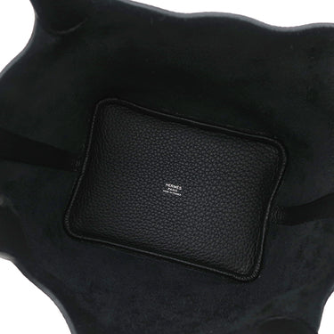 エルメス HERMES ピコタンロック 18 PM ブラック トリヨンクレマンス ハンドバッグ シルバー金具 黒 2024年製