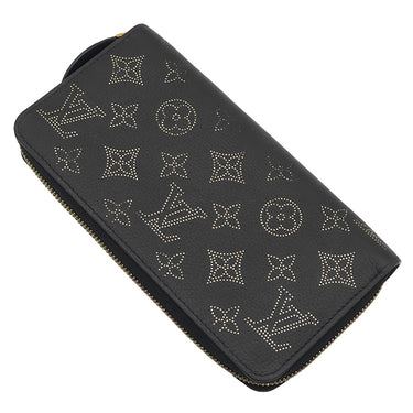 ルイヴィトン LOUIS VUITTON ジッピー ウォレット M82645 ノワール モノグラムマヒナ 長財布 ゴールド金具 黒 金 ラウンドファスナー