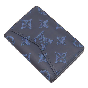 ルイヴィトン LOUIS VUITTON オーガナイザー ドゥ ポッシュ M80421 ネイビーブルー レザー モノグラムシャドウレザー カードケース カード入れ 名刺入れ
