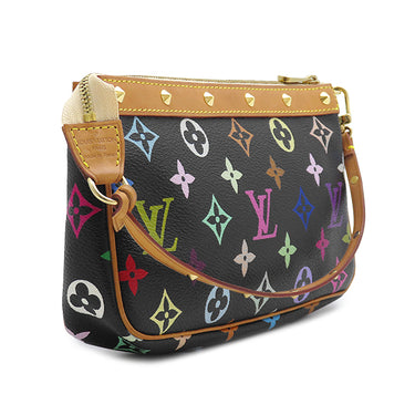 ルイヴィトン LOUIS VUITTON ポシェット アクセソワール M92648 ノワール モノグラムキャンバス モノグラムマルチカラーキャンバス アクセサリーポーチ ゴールド金具