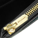 ブルガリ BVLGARI セルペンティ フォーエバー ラージウォレット グリーン カーフ 長財布 ゴールド金具 二つ折り 札入れ
