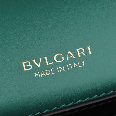 ブルガリ BVLGARI セルペンティ フォーエバー ラージウォレット グリーン カーフ 長財布 ゴールド金具 二つ折り 札入れ