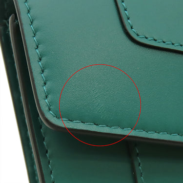 ブルガリ BVLGARI セルペンティ フォーエバー ラージウォレット グリーン カーフ 長財布 ゴールド金具 二つ折り 札入れ