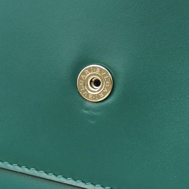 ブルガリ BVLGARI セルペンティ フォーエバー ラージウォレット グリーン カーフ 長財布 ゴールド金具 二つ折り 札入れ