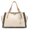 コーチ COACH ドリーマー アイボリー×ブラウン レザー パイソン 2WAYバッグ ゴールド金具 ハンドバッグ ショルダー