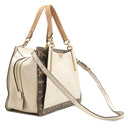 コーチ COACH ドリーマー アイボリー×ブラウン レザー パイソン 2WAYバッグ ゴールド金具 ハンドバッグ ショルダー