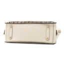 コーチ COACH ドリーマー アイボリー×ブラウン レザー パイソン 2WAYバッグ ゴールド金具 ハンドバッグ ショルダー