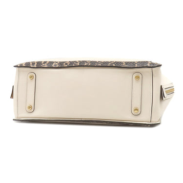 コーチ COACH ドリーマー アイボリー×ブラウン レザー パイソン 2WAYバッグ ゴールド金具 ハンドバッグ ショルダー