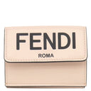 フェンディ FENDI マイクロトリフォールド ウォレット 8M0395 ピンク カーフ 三つ折り財布 ゴールド金具 ロゴ コンパクト 小銭入れ