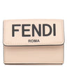 フェンディ FENDI マイクロトリフォールド ウォレット 8M0395 ピンク カーフ 三つ折り財布 ゴールド金具 ロゴ コンパクト 小銭入れ