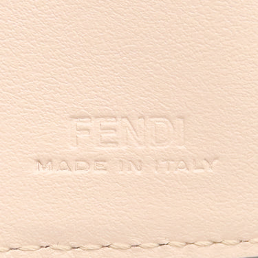 フェンディ FENDI マイクロトリフォールド ウォレット 8M0395 ピンク カーフ 三つ折り財布 ゴールド金具 ロゴ コンパクト 小銭入れ